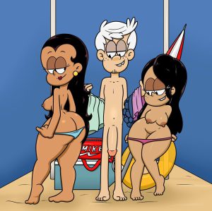 [Takeshi1000] Carlota, Ronnie Anne & Lincoln at the beach (The Loud House Porn)