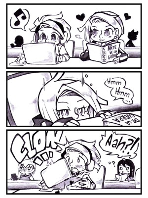 [Milkibar00] Estudiando en la biblioteca (Comic Porn)