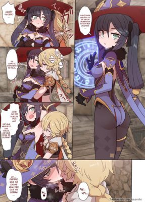 [Sumiyao] Mona Fischl Sorezore Nakadashi (Genshin Impact Hentai)