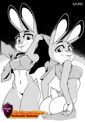 [Azurei] – Judy Hopps x Nick Wilde B&W Comic