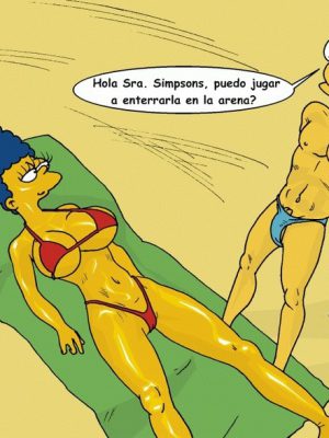Marge en la playa